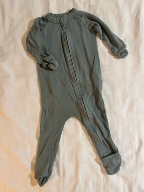 Goumi Grow With You Footie in Midnight Green 3-6m